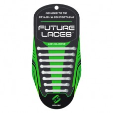 Шнурки FUTURE LACES силиконовые, полукруглые, белые