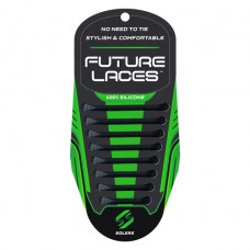 Шнурки FUTURE LACES силиконовые, полукруглые, черные