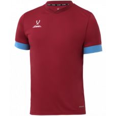 Футболка игровая Jögel DIVISION PerFormDRY Union Jersey, гранатовый/голубой/белый