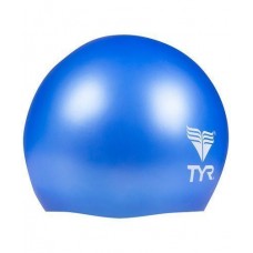 Шапочка для плавания TYR Wrinkle Free Junior Silicone Cap LCSJR/428, силикон, голубой