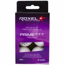 Мяч н/т Roxel 3* Prime, белый (6шт)